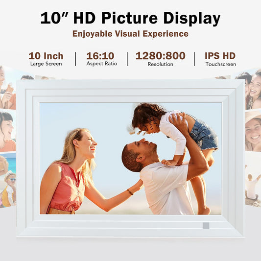 VEANXIN 10.1 inch Digital Picture Frame-White