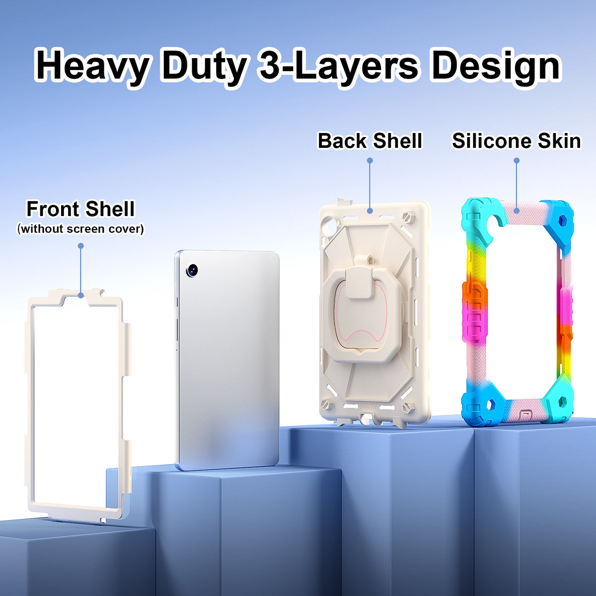 360° Rotating Tablet Case For Samsung Tab A9 Plus 11 Inch With Shoulder Strap Pen Slot