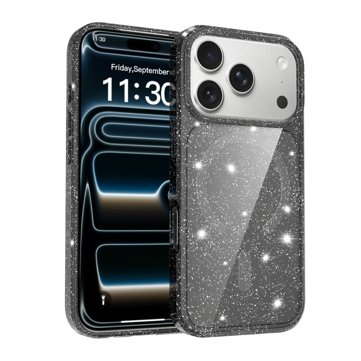 Glitter Shockproof Magnetic Phone Case for iPhone 17 Pro