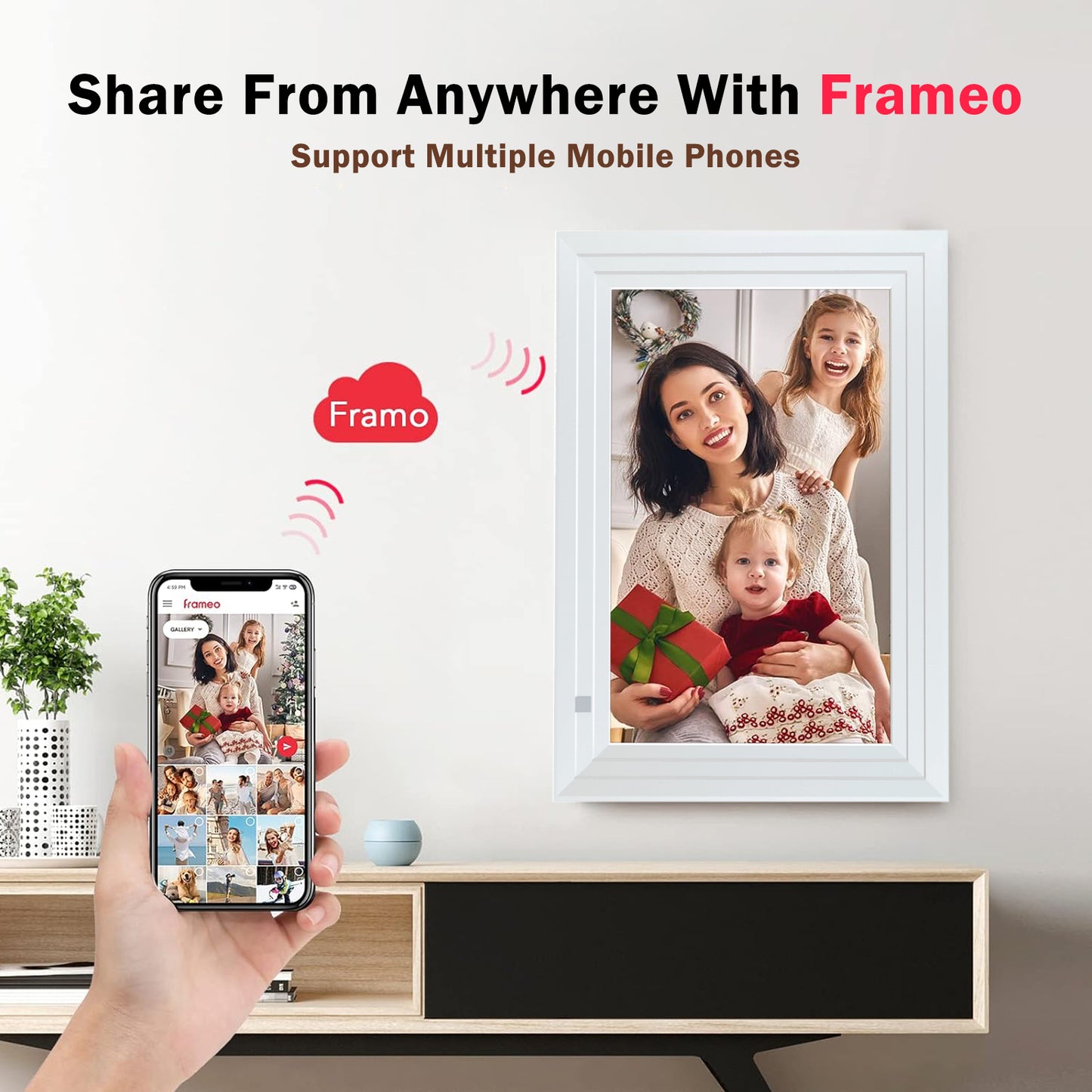 VEANXIN 10.1 inch Digital Picture Frame-White