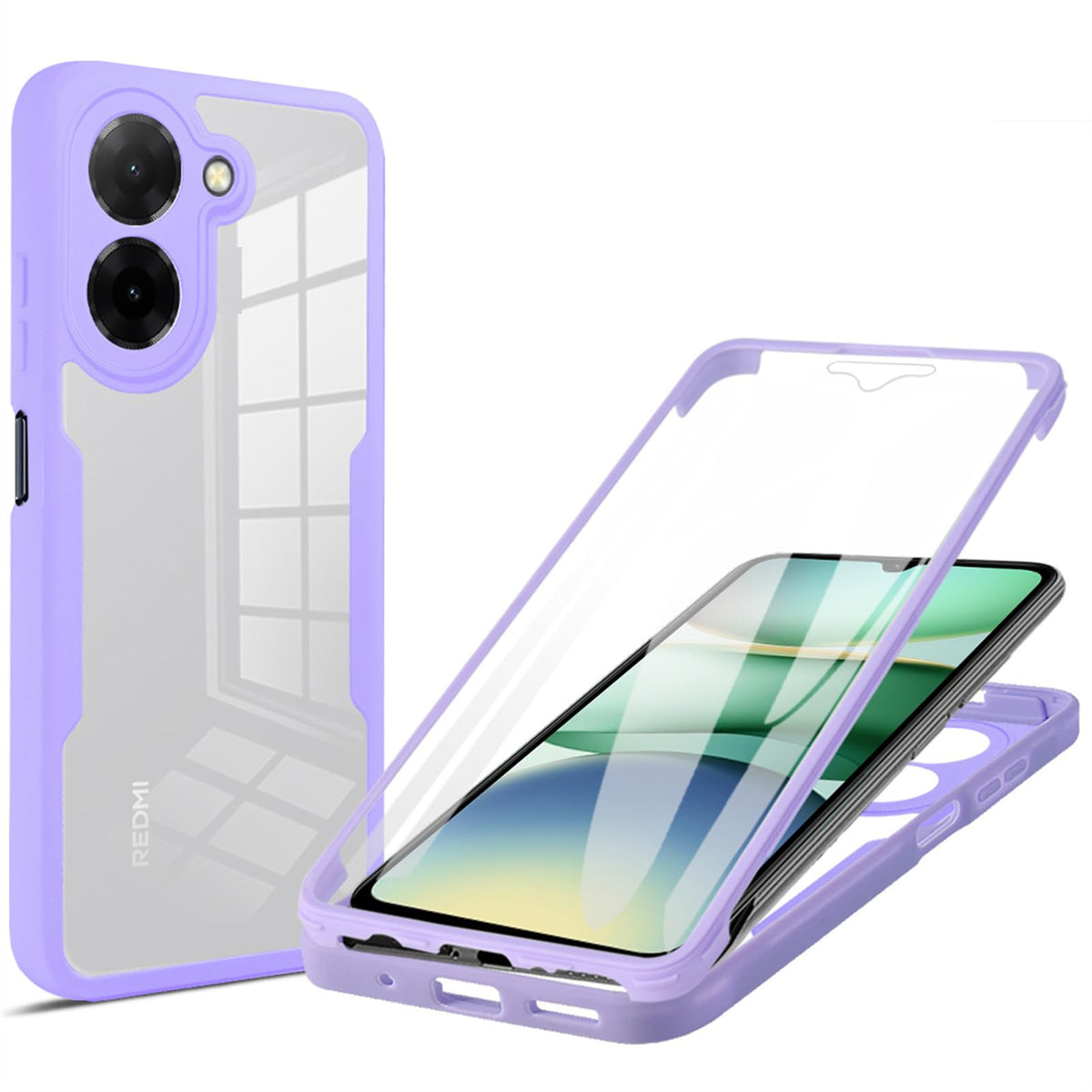 Transparent full-coverage shockproof phone case for Xiaomi Redmi A5 4G
