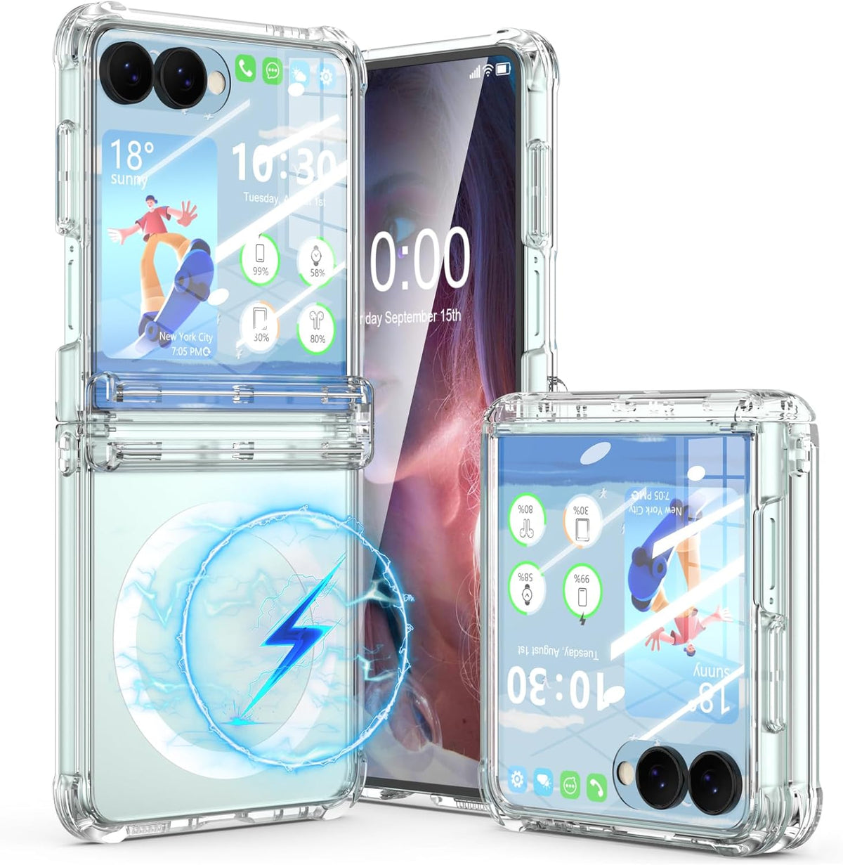 Shockproof transparent phone case for Samsung Galaxy Z Flip 7