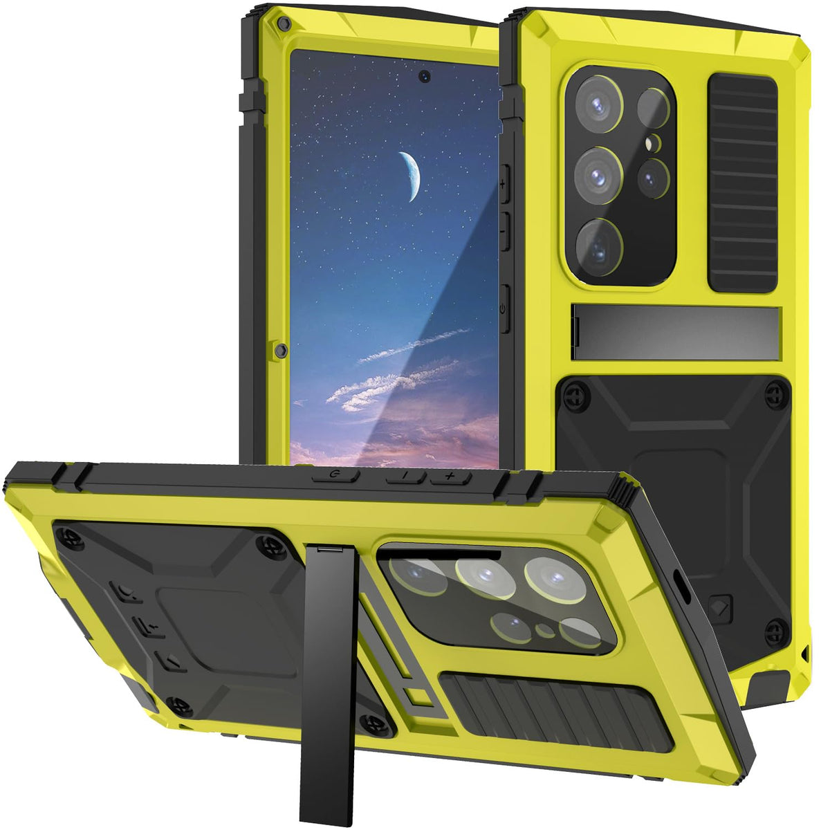 Military Grade Shockproof Metal Phone Case for Samsung Galaxy S25 Glass Screen Protector