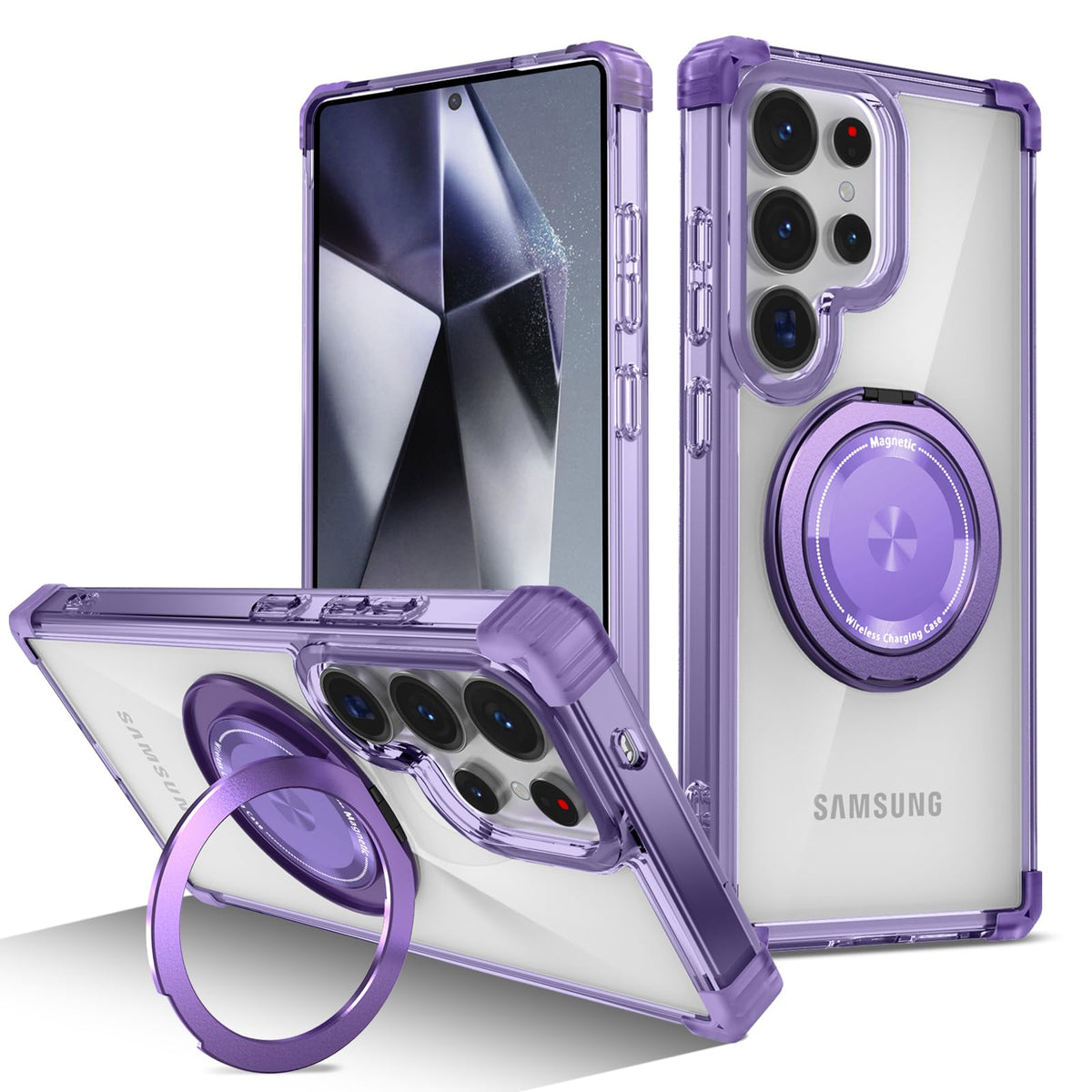 360¡ã Rotating Phone Stand Shockproof Phone Case for Samsung Galaxy S23 Ultra