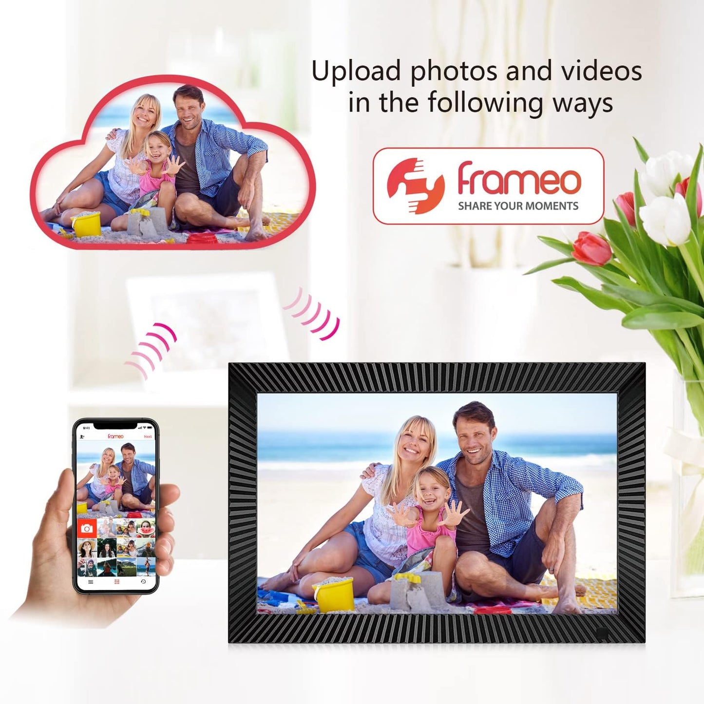 VEANXIN Frameo 10.1 Inch WiFi Digital Photo Frame