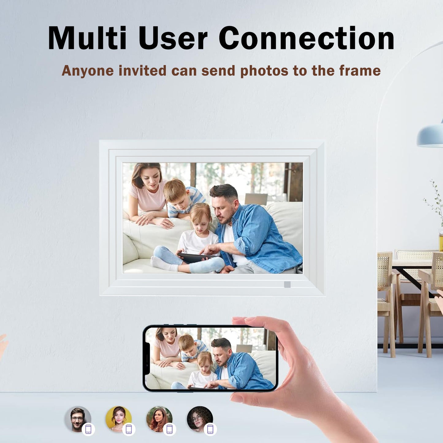VEANXIN 10.1 inch Digital Picture Frame-White