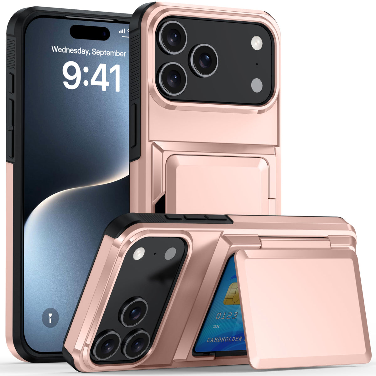 Wallet-style Shockproof phone case with card slot for iPhone 17 Pro
