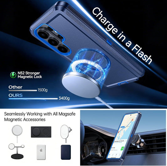 360¡ã Rotating Stand MagSafe Phone Case for Samsung Galaxy S26 Ultra,