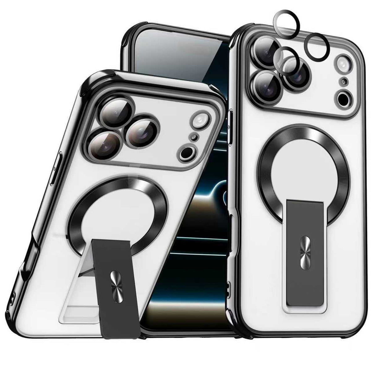 Magnetic Stand Phone Case for iPhone 18 Pro with Lens Protector