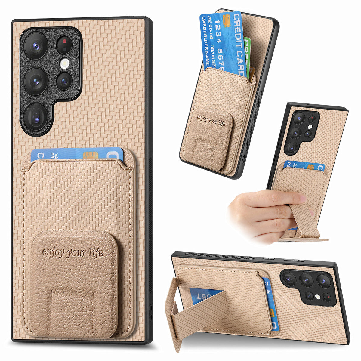 PU leather stand Shockproof phone case for Samsung Galaxy S25 Ultra