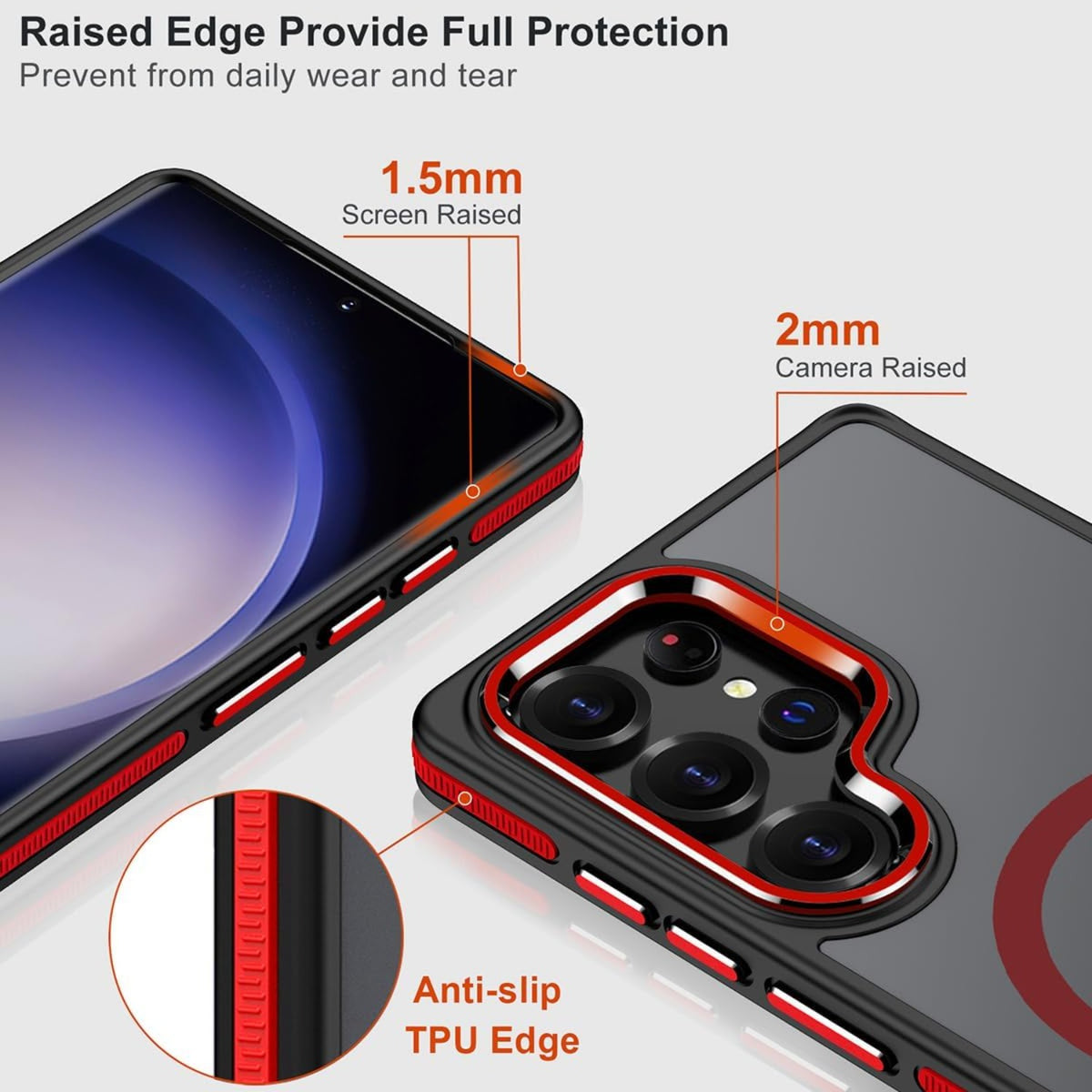 Scratch-resistant phone case for Samsung Galaxy S25 Ultra, Magsafe compatible
