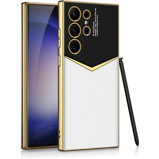 TPU Electroplated Leather Case For Samsung S23 Ultra | Shockproof 