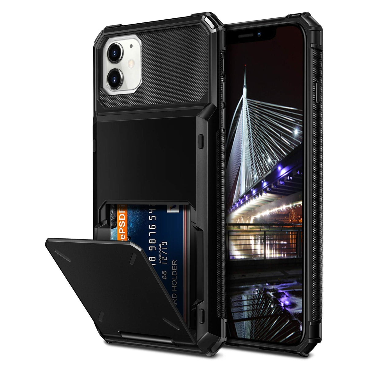 TPU+PC shockproof and drop-proof phone case with card slot for iPhone 17 Pro