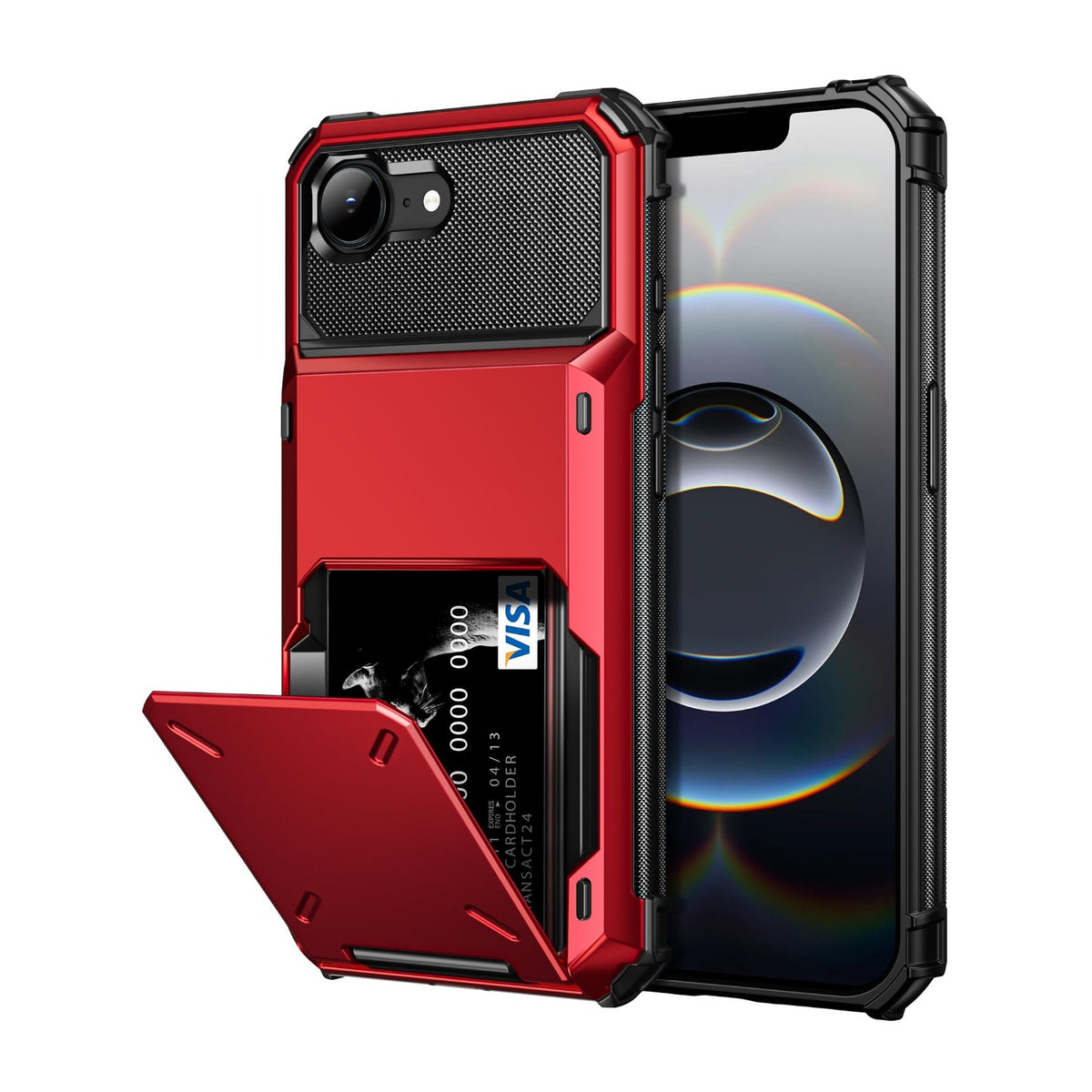 TPU+PC shockproof and drop-proof phone case with card slot for iPhone 17 Pro