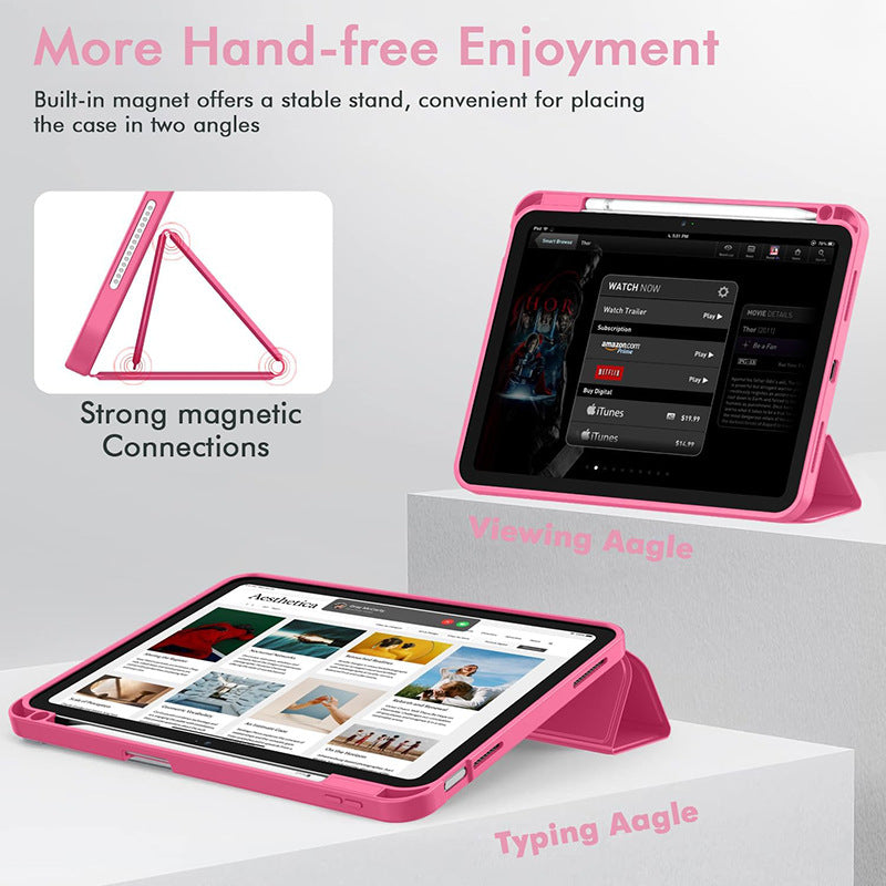 10.9/11-inch iPad A16 10th Gen Tri-fold Smart Case with Pen Slot TPU