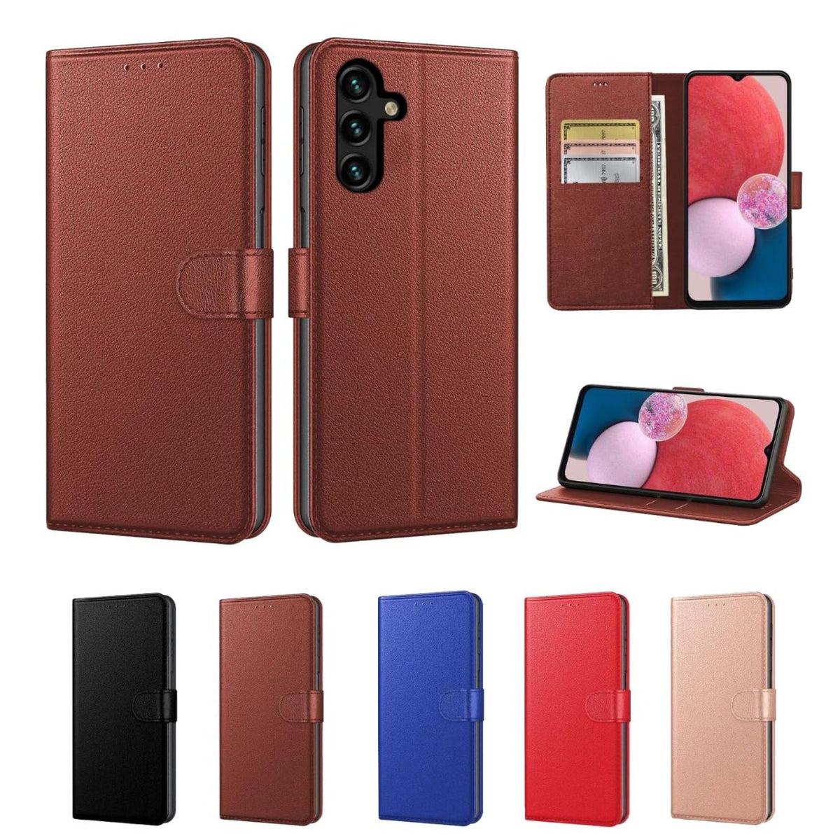 Luxury genuine leather phone case for Samsung Galaxy A14 5G / A14 4G