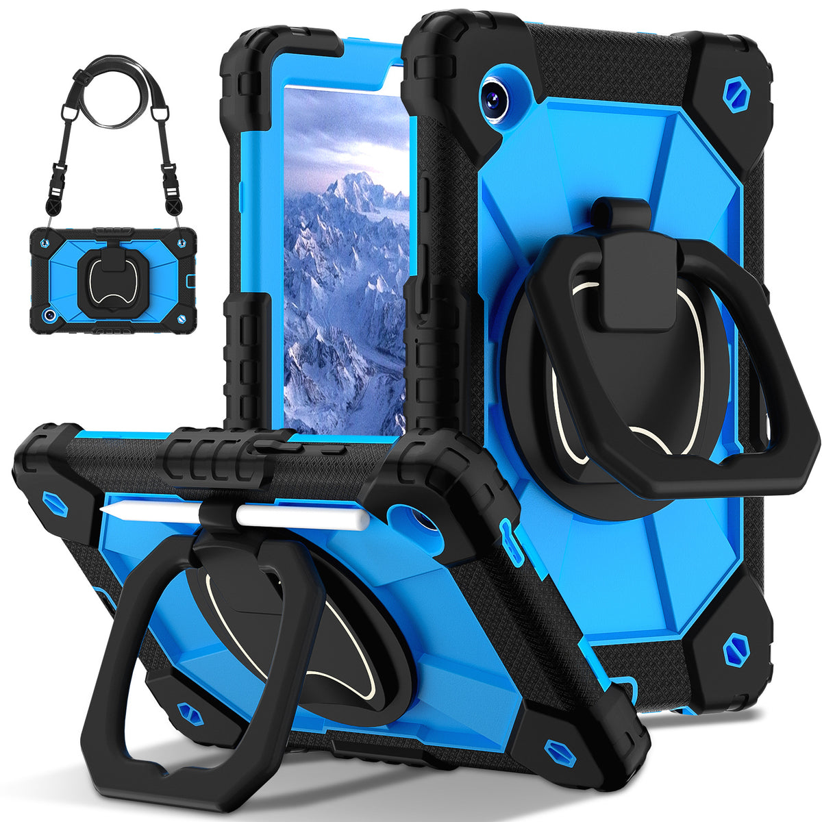 360° Rotating Tablet Case For Samsung Tab A9 Plus 11 Inch With Shoulder Strap  Pen Slot