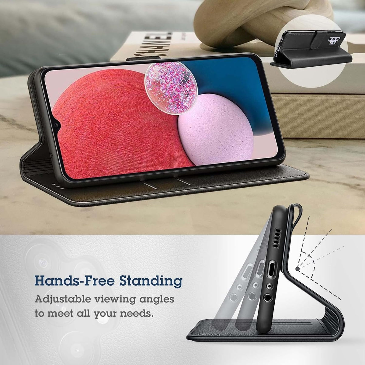 Luxury genuine leather phone case for Samsung Galaxy A14 5G / A14 4G