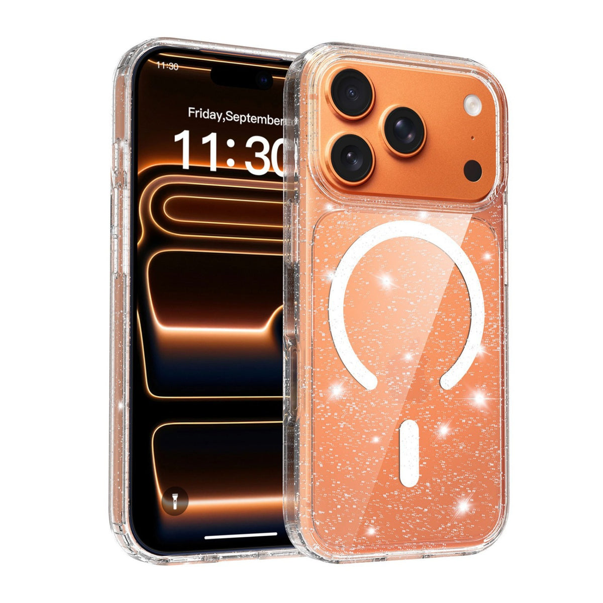 Glitter Shockproof Magnetic Phone Case for iPhone 17 Pro