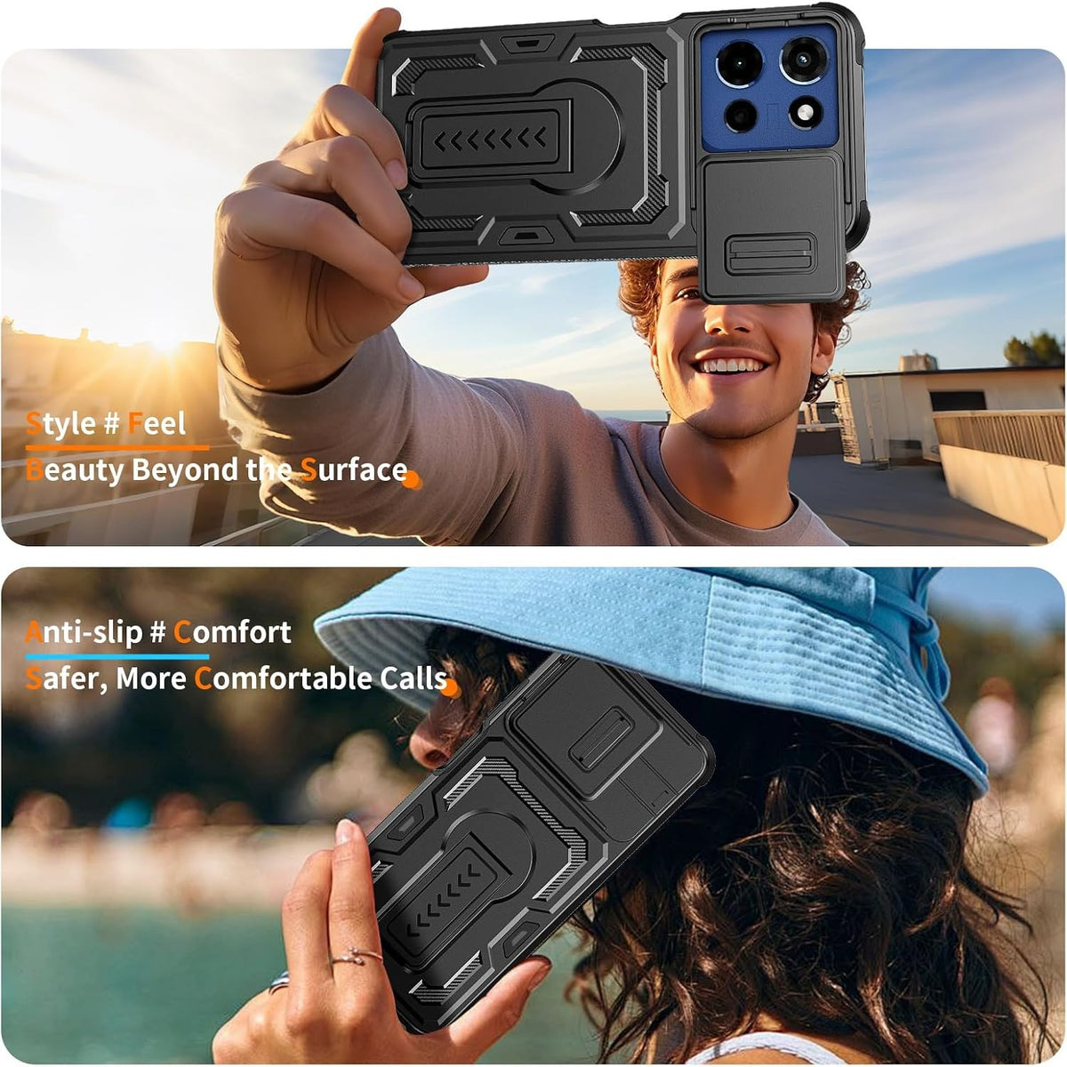 Military-grade shockproof phone case for Moto G 2026 with HD screen p