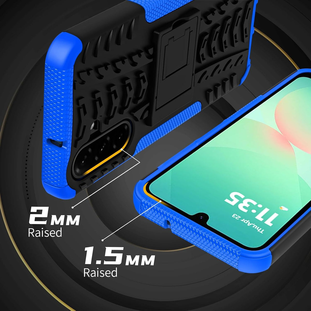 Shockproof phone case for Samsung Galaxy A17 5G/A26 5G, includes 2 screen protectors.