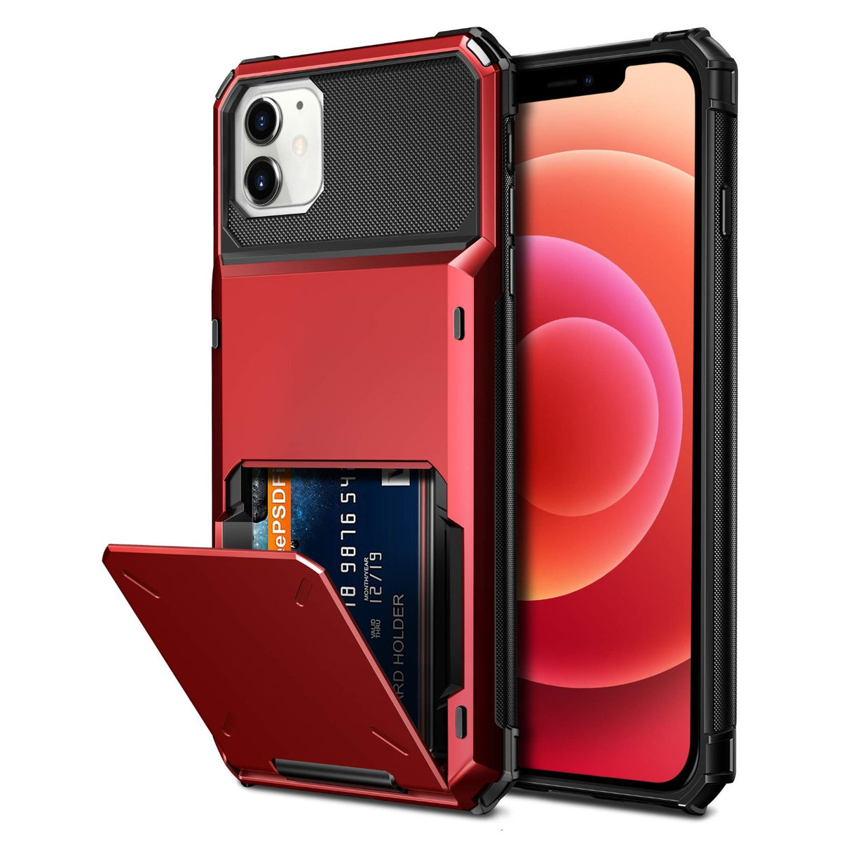 TPU+PC shockproof and drop-proof phone case with card slot for iPhone 17 Pro
