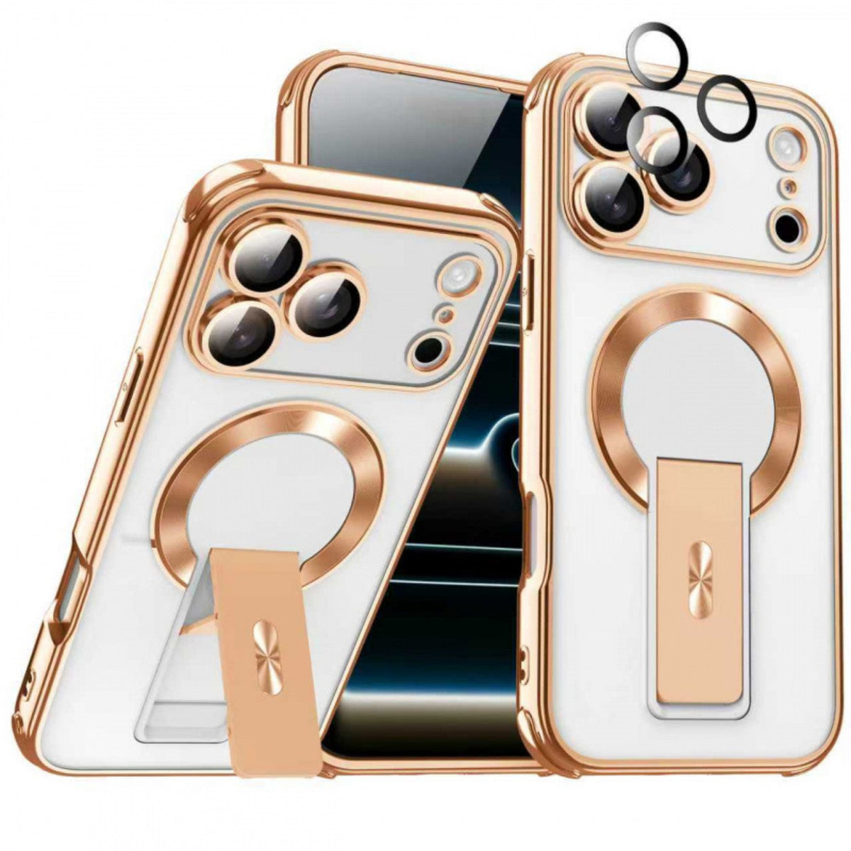 Magnetic Stand Phone Case for iPhone 18 Pro with Lens Protector