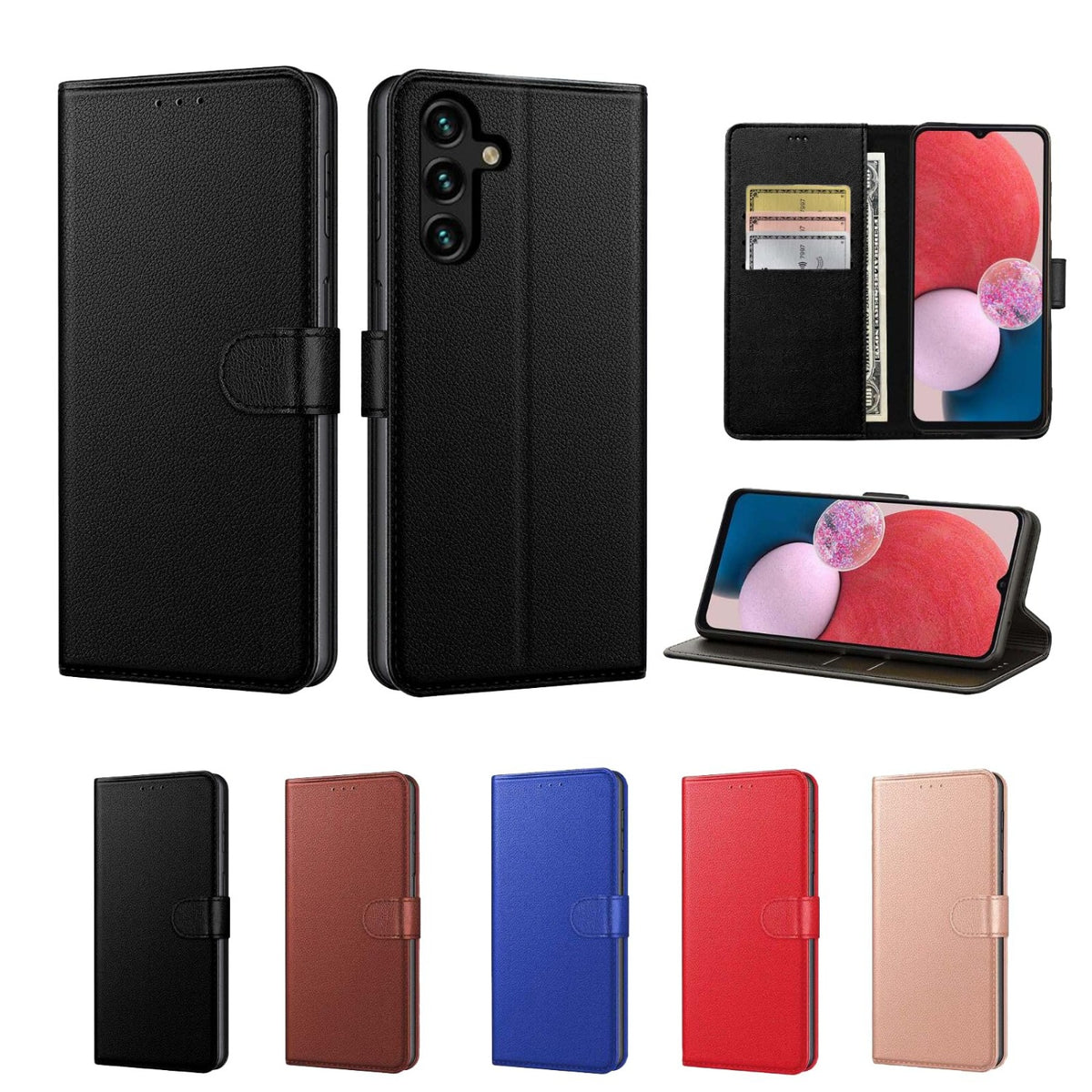 Luxury genuine leather phone case for Samsung Galaxy A14 5G / A14 4G