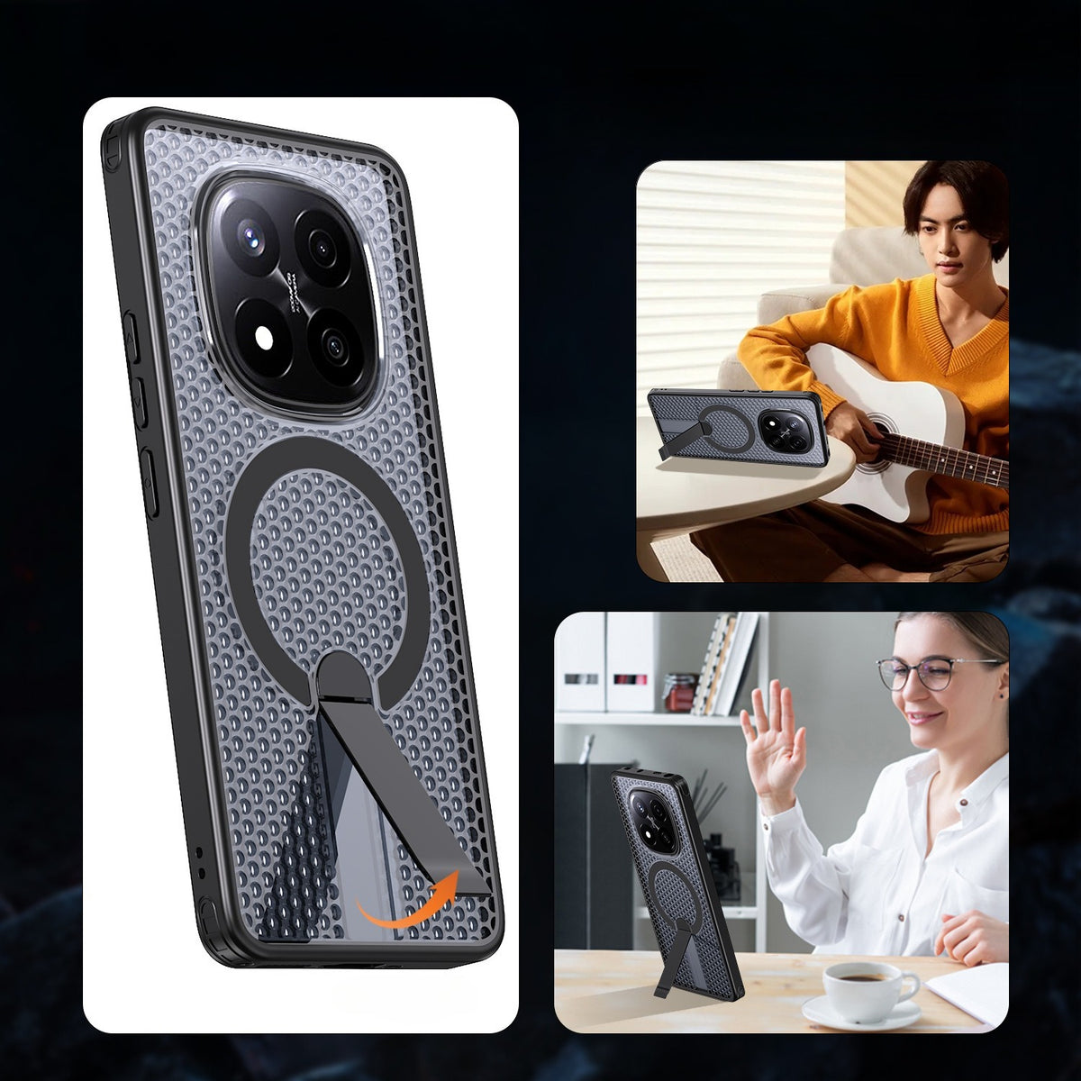 TPU+PC MagSafe cooling phone case for Redmi Note 15 Pro 4G