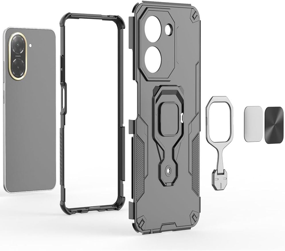 Shockproof protective case with stand for Xiaomi Redmi A5 4G, with tempered glass screen protector