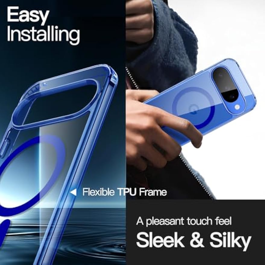 Magnetic shockproof phone case for Google Pixel 10/10 Pro, compatible with MagSafe