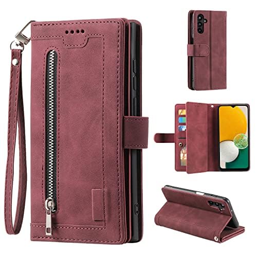 Wallet-style leather phone case for Samsung Galaxy S26 Ultra, retro style