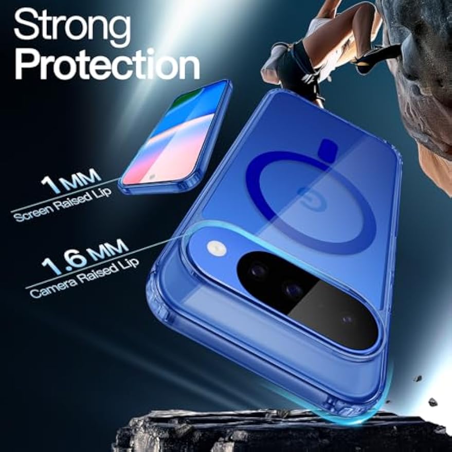 Magnetic shockproof phone case for Google Pixel 10/10 Pro, compatible with MagSafe