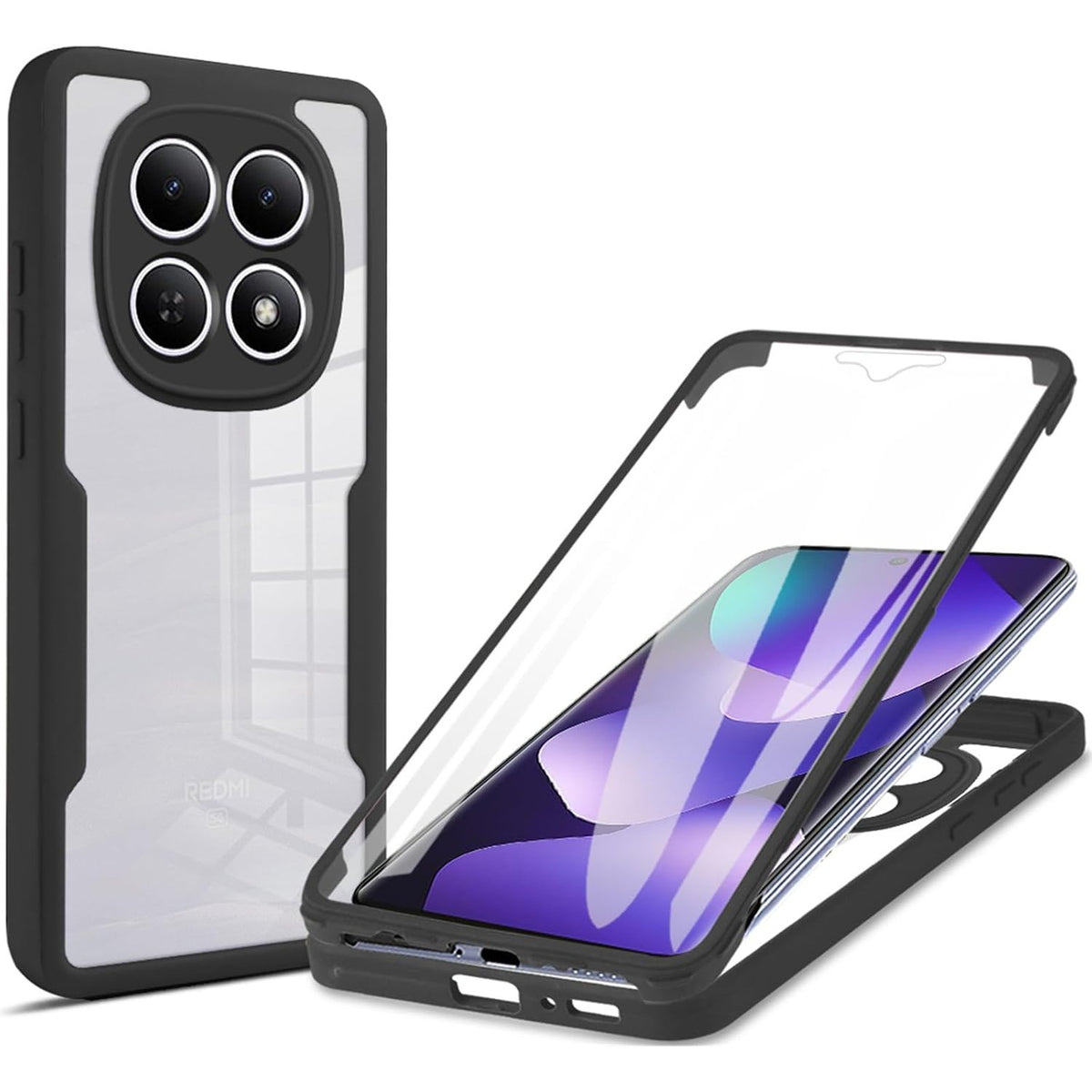 A 360¡ã all-around transparent Shockproof phone case for Redmi Note 14