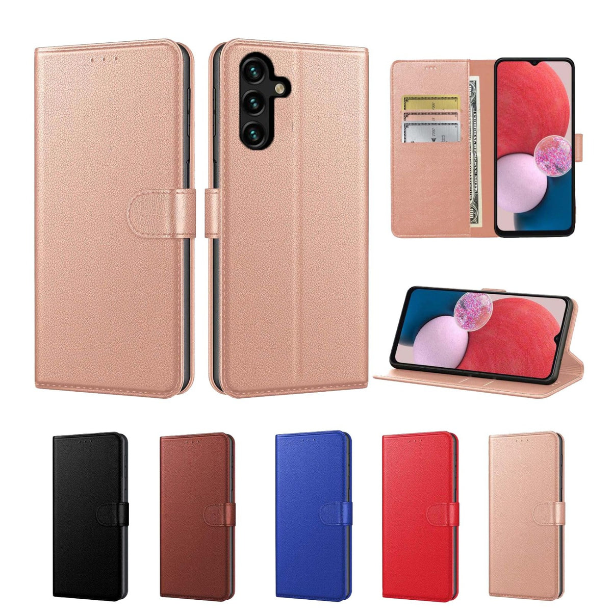 Luxury genuine leather phone case for Samsung Galaxy A14 5G / A14 4G