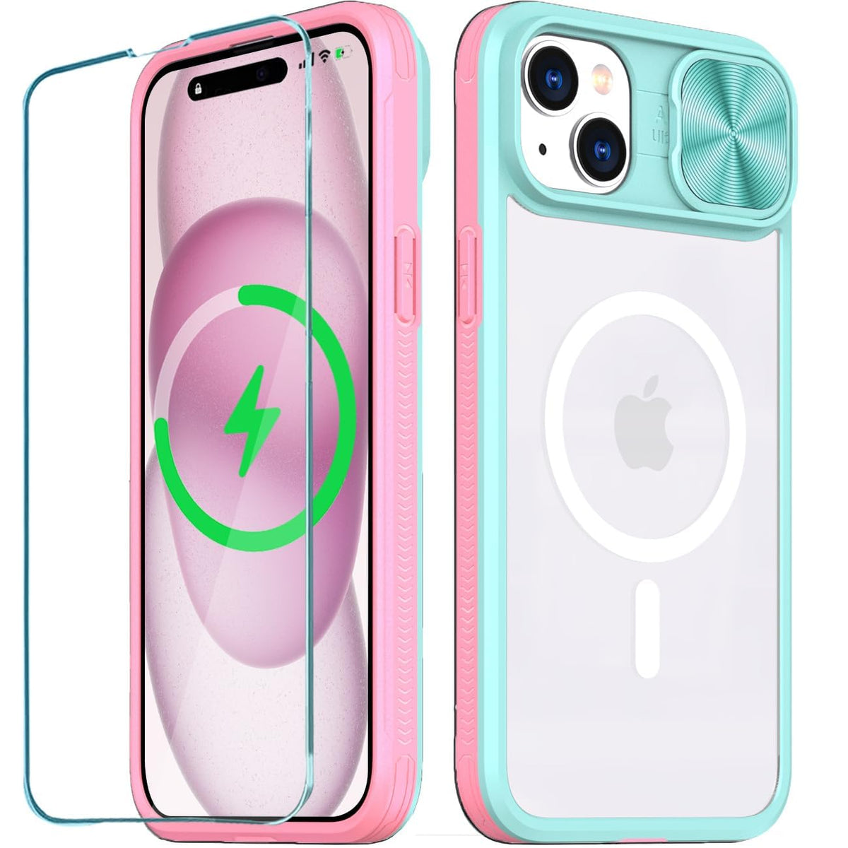 PU+PC MagSafe iPhone 15 Pro Max Case Clear Anti-Yellow with Screen Pr