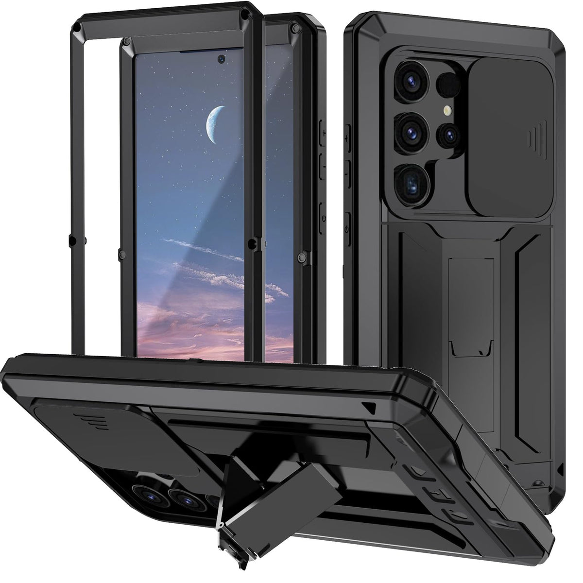 Metal protective case with screen protector for Samsung Galaxy S25 Ul