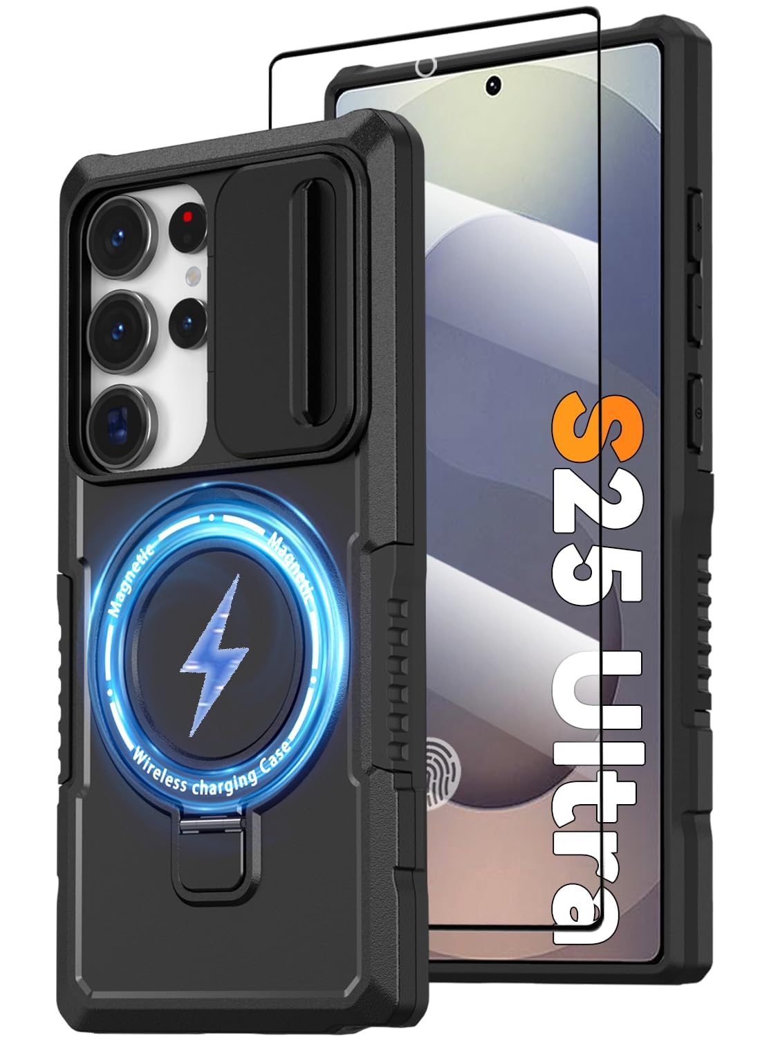 PC+TPU shockproof phone case for Samsung Galaxy S21 FE, includes 2 sc
