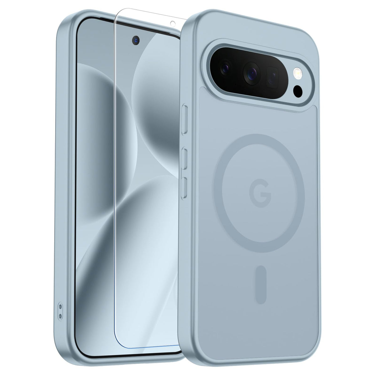 Transparent shockproof magnetic phone case for Samsung Galaxy S25 Ultra with screen protector