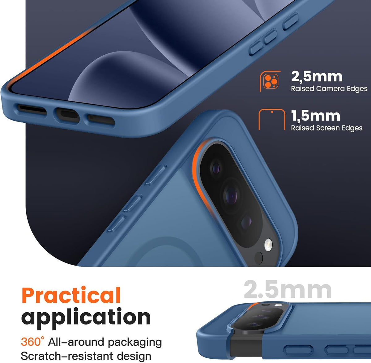 Magnetic shockproof phone case for Google Pixel 9/9 pro/9A/10/10 Pro