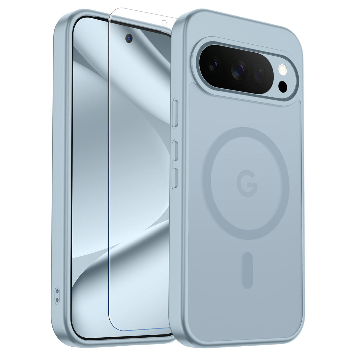Transparent shockproof magnetic phone case for Samsung Galaxy S25 Ultra with screen protector