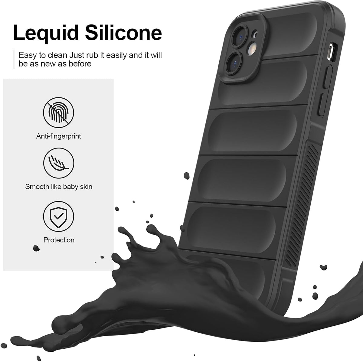Silicone scratch-resistant and shockproof phone case for iPhone 11