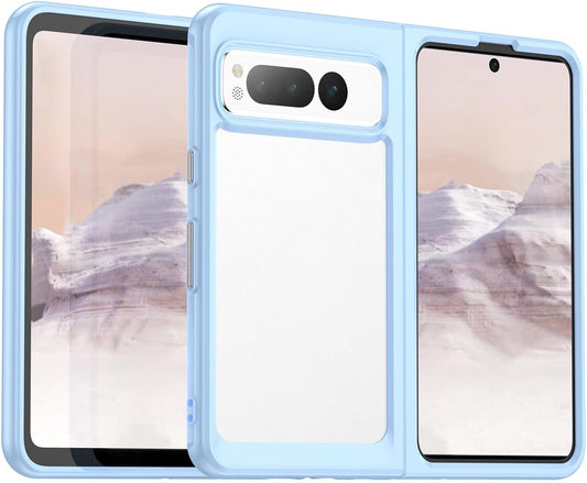 Transparent TPU+PC Acrylic Phone Case for Google Pixel Fold