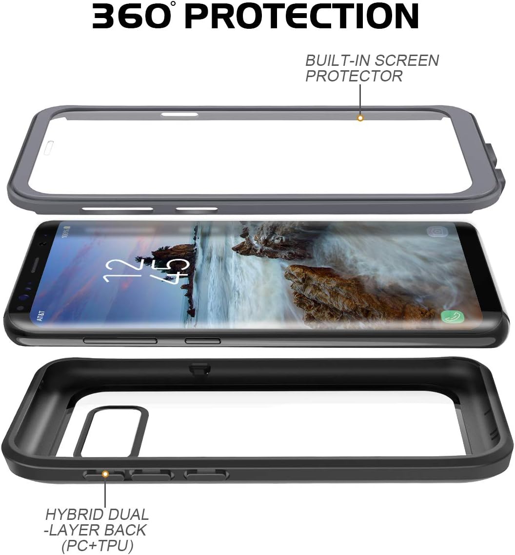 Full-coverage clear phone case for Samsung Galaxy S8 Plus