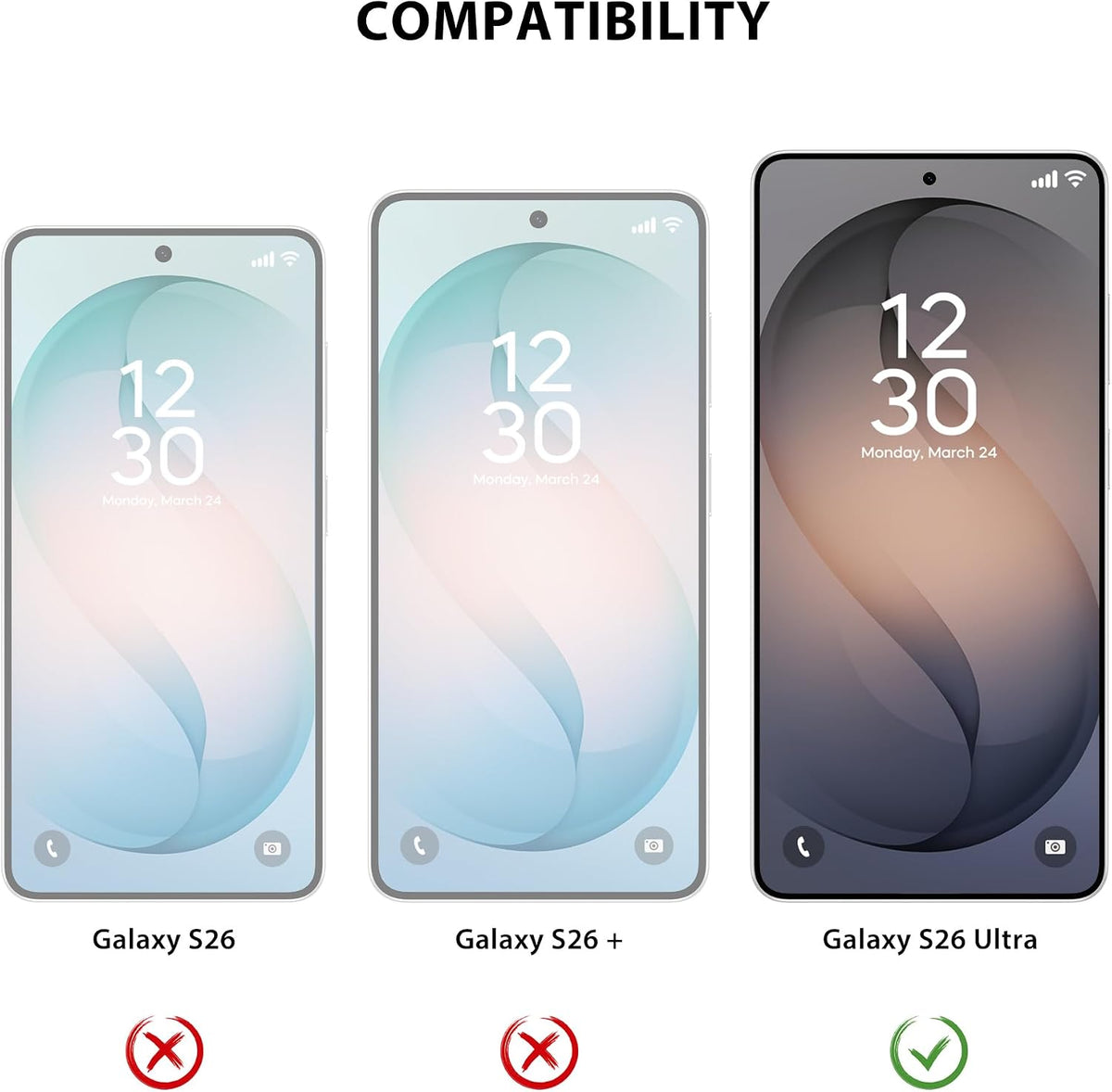 Silicone Scratch Resistant Phone Case for Samsung Galaxy S26 Ultra 6.9 Inches