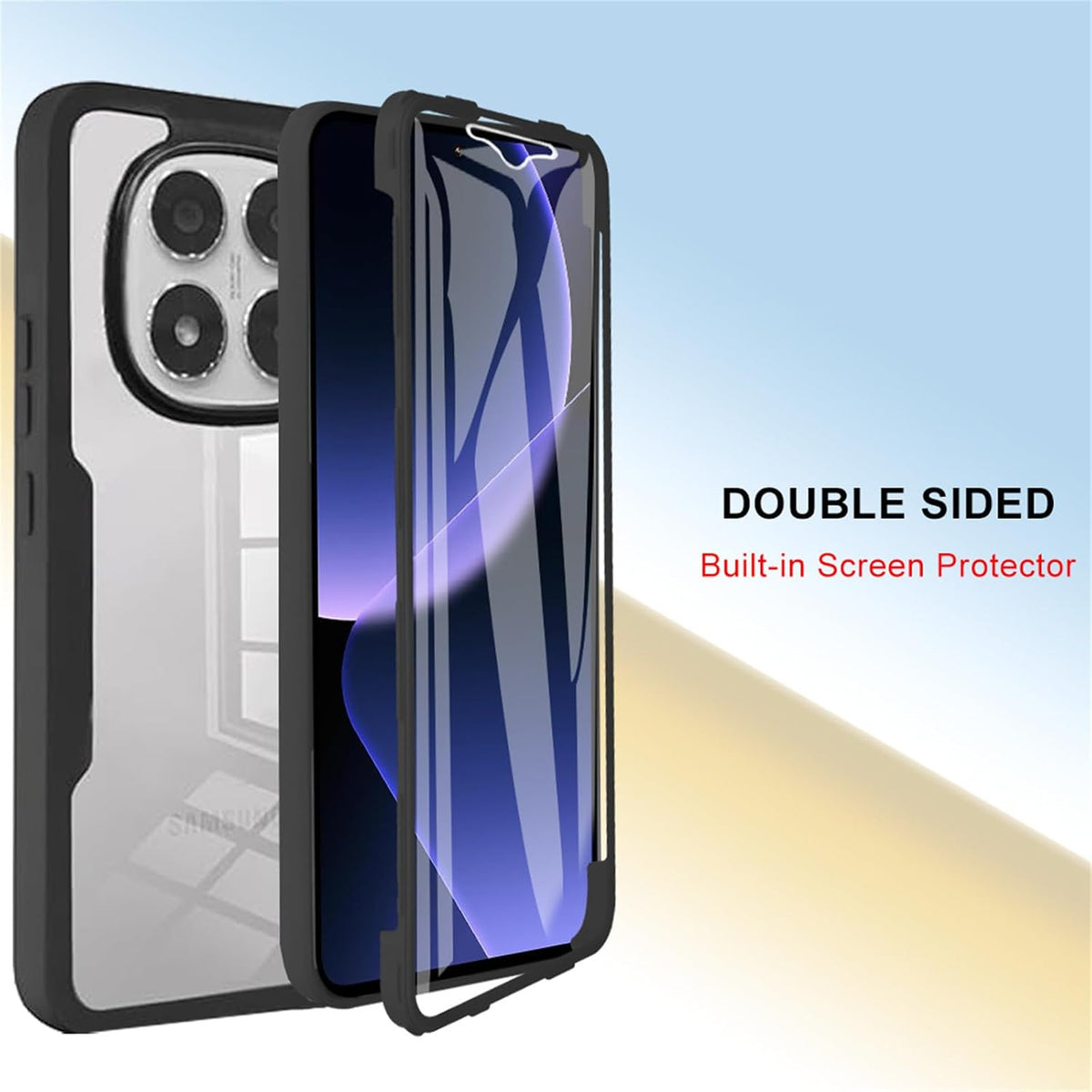 A 360¡ã all-around transparent Shockproof phone case for Redmi Note 14