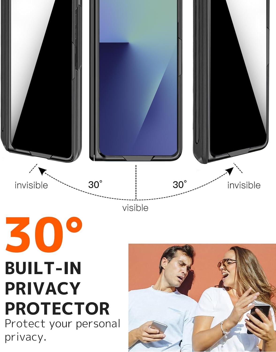A hinged TPU phone case for the Samsung Galaxy Z Fold 7 with an S Pen slot, stylus, and hidden stand.