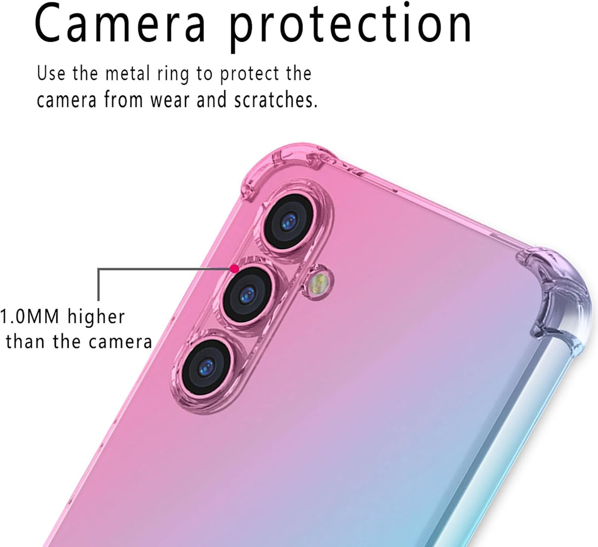 Gradient TPU Phone Case + Screen Protector for Samsung Galaxy A26 Sho
