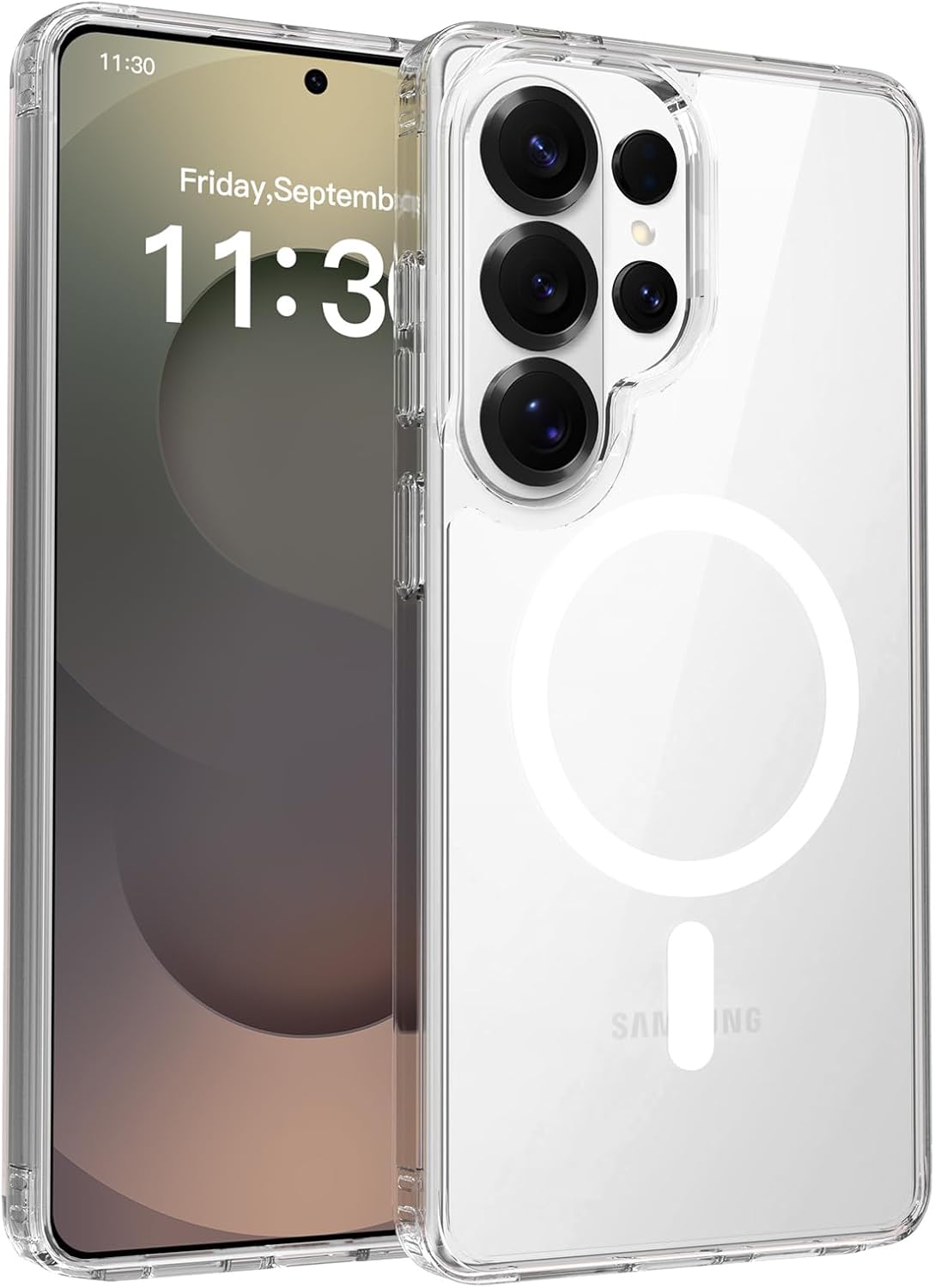 Hard PC transparent magnetic phone case for Samsung Galaxy S26 Ultra