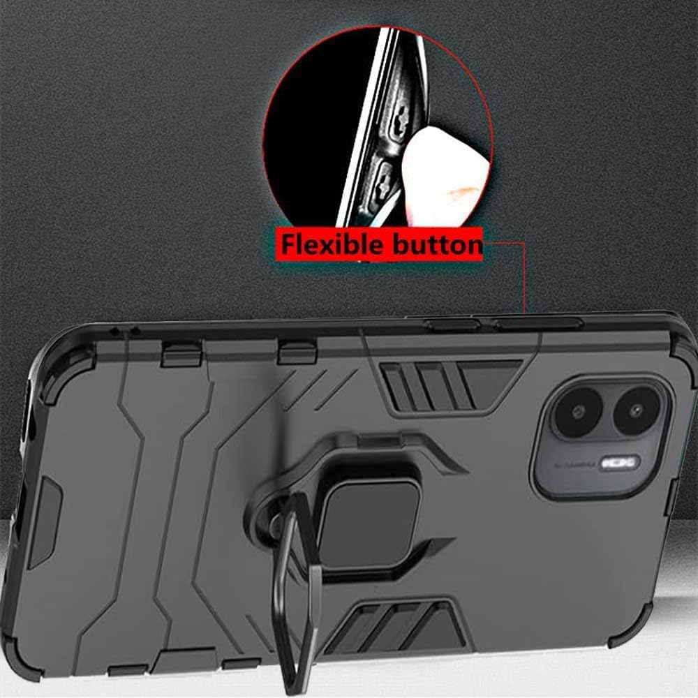 Shockproof TPU phone case for Xiaomi Redmi 14C, with tempered glass screen protector.